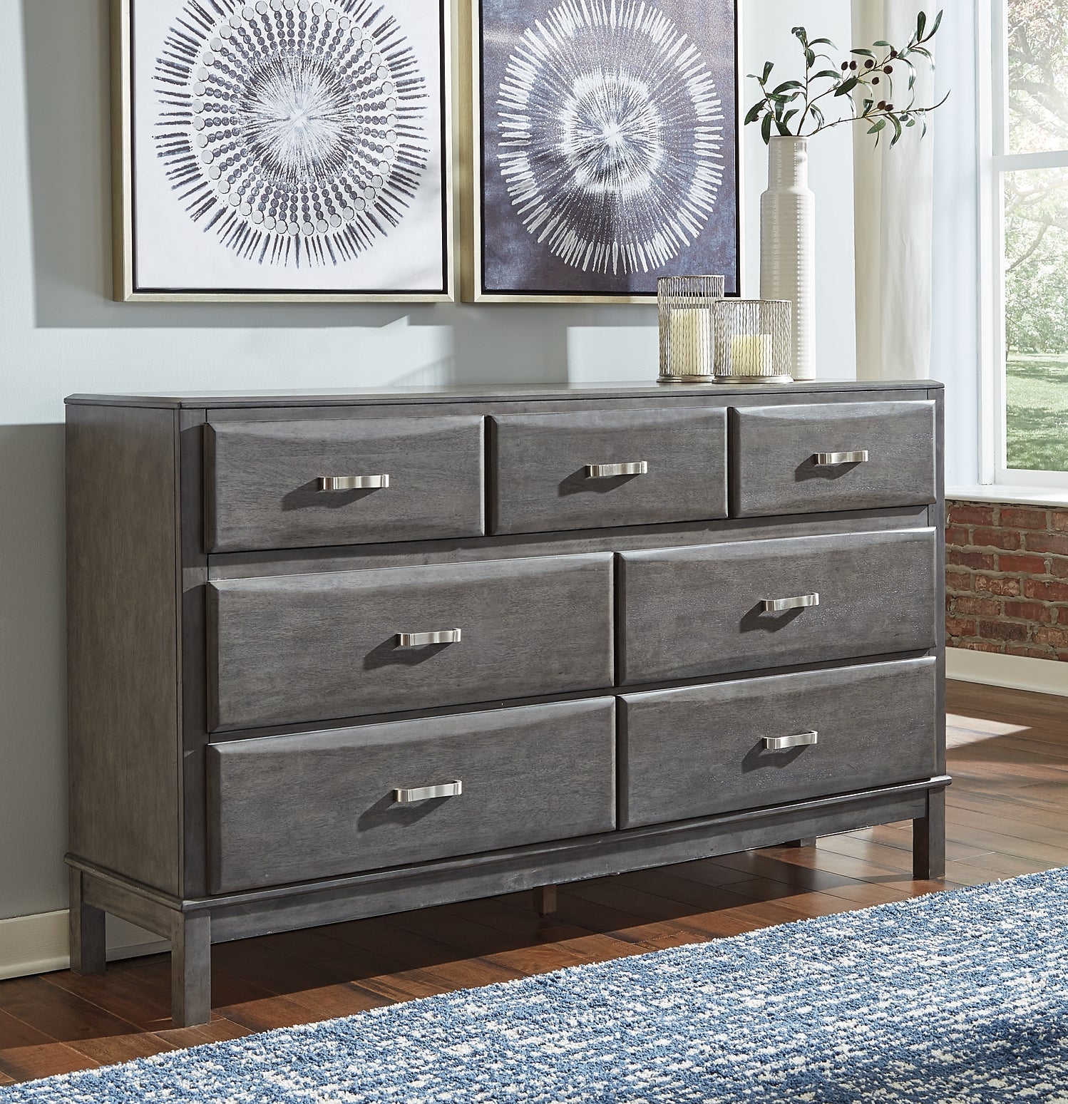 Caitbrook Queen Storage Bed with 8 Drawers with Dresser and Chest at Walker Mattress and Furniture Locations in Cedar Park and Belton TX.