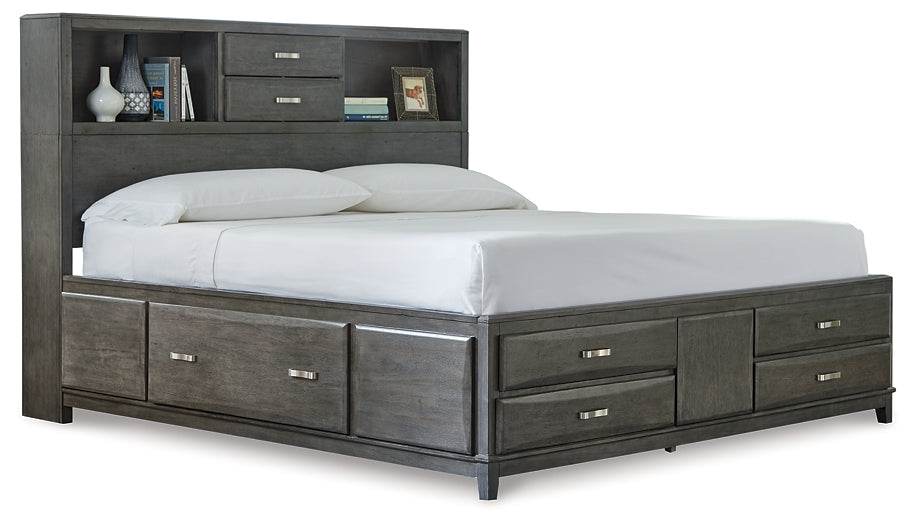 Caitbrook Queen Storage Bed with 8 Drawers with Dresser and Chest at Walker Mattress and Furniture Locations in Cedar Park and Belton TX.