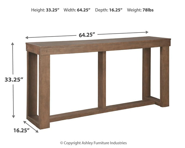 Cariton Sofa Table at Walker Mattress and Furniture Locations in Cedar Park and Belton TX.