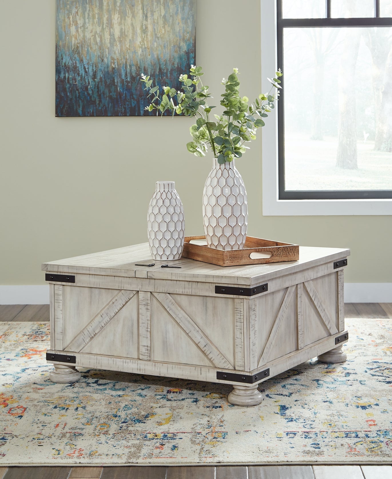 Carynhurst Coffee Table with 2 End Tables at Walker Mattress and Furniture Locations in Cedar Park and Belton TX.