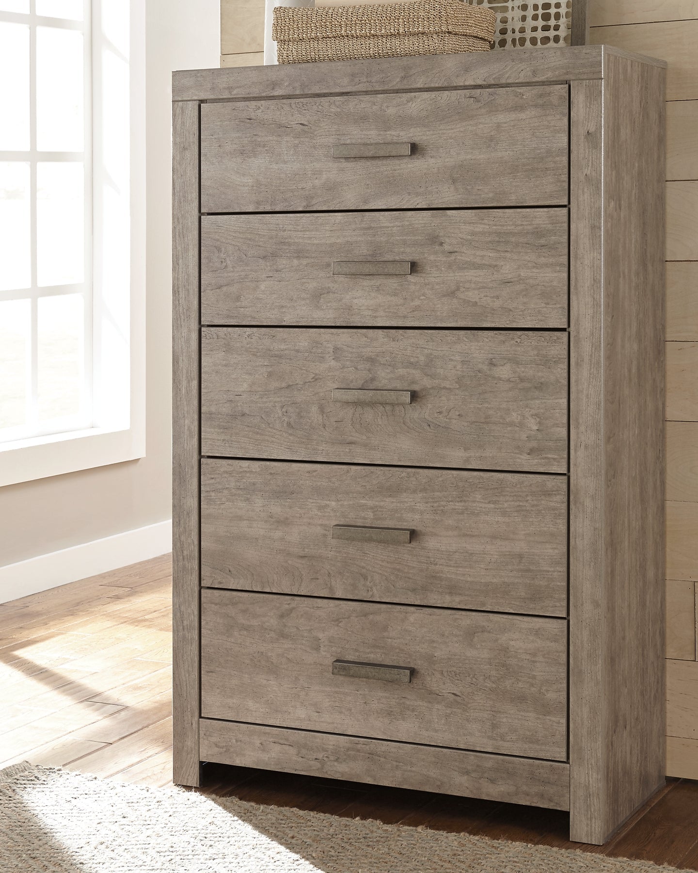 Culverbach Five Drawer Chest at Walker Mattress and Furniture Locations in Cedar Park and Belton TX.