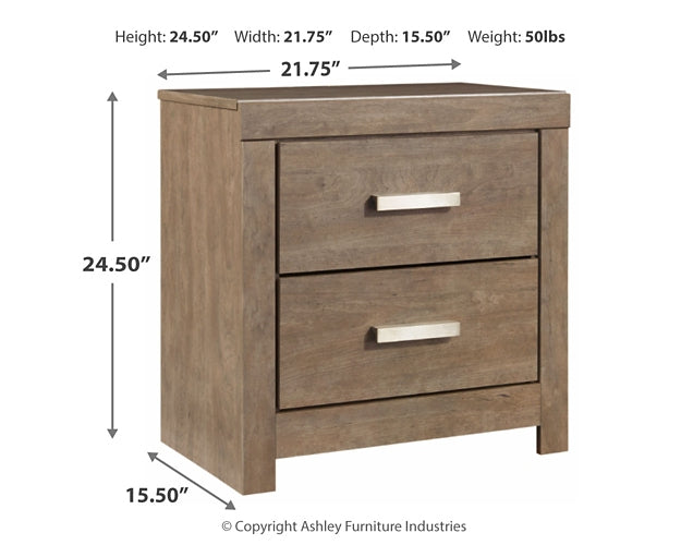 Culverbach Full Panel Bed with Mirrored Dresser, Chest and Nightstand at Walker Mattress and Furniture Locations in Cedar Park and Belton TX.