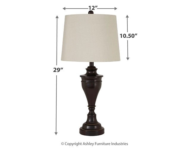 Darlita Metal Table Lamp (2/CN) at Walker Mattress and Furniture Locations in Cedar Park and Belton TX.