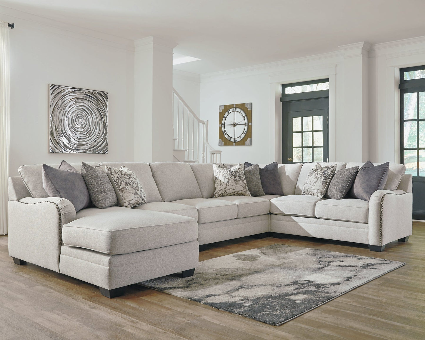 Dellara 5-Piece Sectional with Ottoman at Walker Mattress and Furniture Locations in Cedar Park and Belton TX.