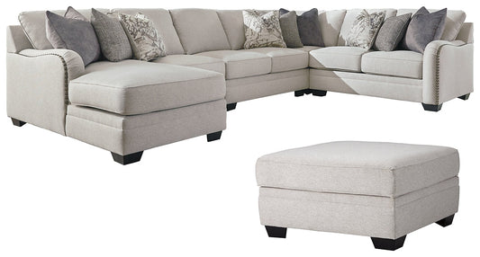 Dellara 5-Piece Sectional with Ottoman at Walker Mattress and Furniture Locations in Cedar Park and Belton TX.