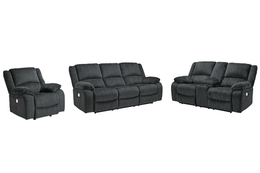 Draycoll Sofa, Loveseat and Recliner at Walker Mattress and Furniture Locations in Cedar Park and Belton TX.