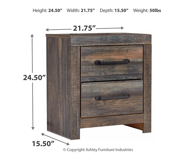 Drystan King Bookcase Bed with 2 Storage Drawers with Mirrored Dresser and 2 Nightstands at Walker Mattress and Furniture Locations in Cedar Park and Belton TX.