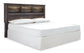 Drystan King/California King Bookcase Headboard with Mirrored Dresser and 2 Nightstands at Walker Mattress and Furniture Locations in Cedar Park and Belton TX.