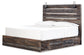 Drystan King Panel Bed with 2 Storage Drawers with Mirrored Dresser and 2 Nightstands at Walker Mattress and Furniture Locations in Cedar Park and Belton TX.