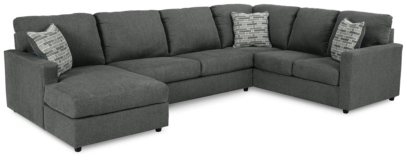 Edenfield 3-Piece Sectional with Ottoman at Walker Mattress and Furniture Locations in Cedar Park and Belton TX.