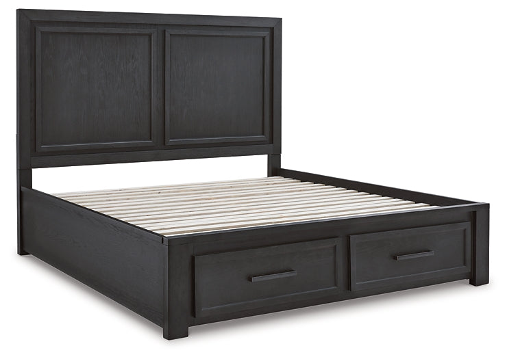 Foyland Queen Panel Storage Bed with Dresser at Walker Mattress and Furniture Locations in Cedar Park and Belton TX.