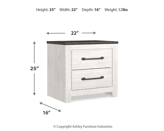 Gerridan Queen Panel Bed with Mirrored Dresser and Nightstand at Walker Mattress and Furniture Locations in Cedar Park and Belton TX.