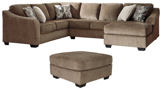 Graftin 3-Piece Sectional with Ottoman at Walker Mattress and Furniture Locations in Cedar Park and Belton TX.