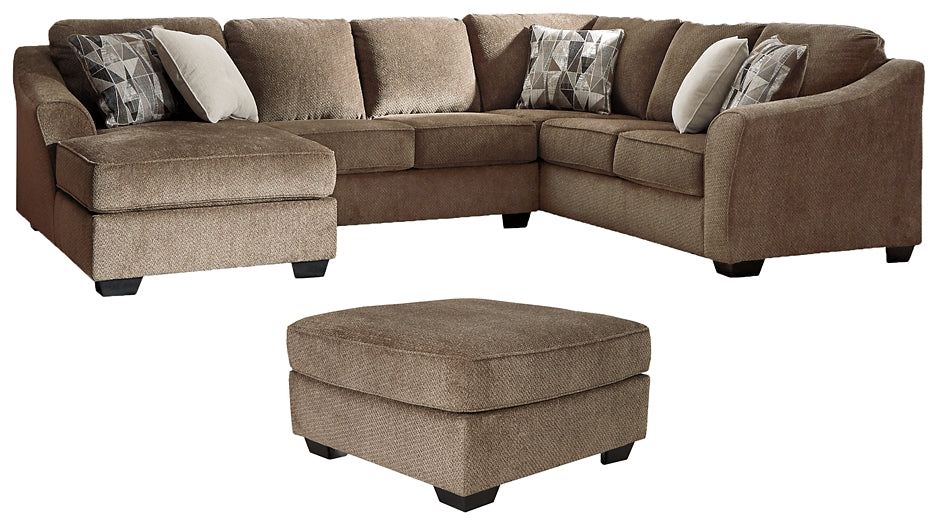 Graftin 3-Piece Sectional with Ottoman at Walker Mattress and Furniture Locations in Cedar Park and Belton TX.