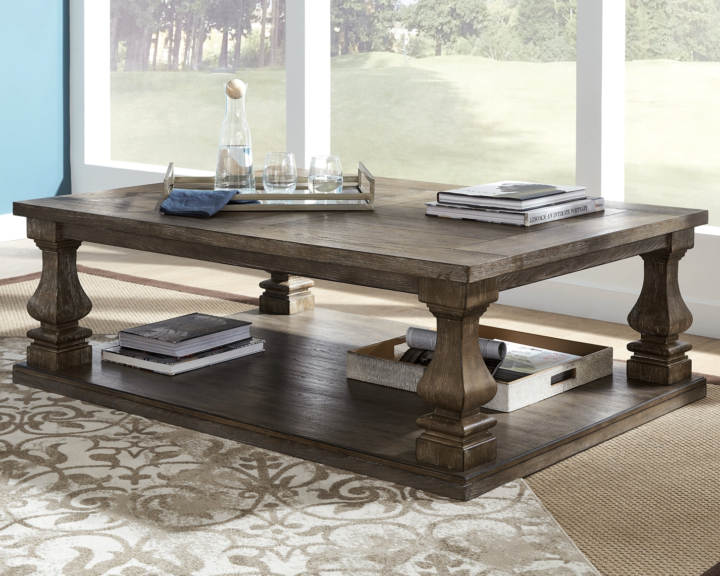 Johnelle Coffee Table with 1 End Table at Walker Mattress and Furniture Locations in Cedar Park and Belton TX.