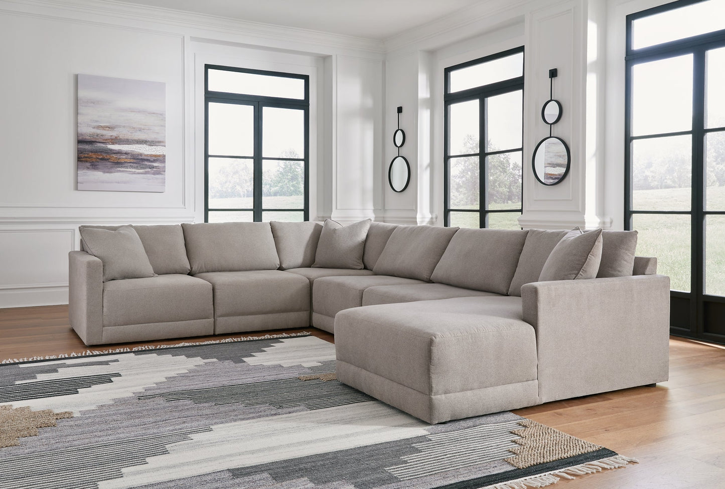 Katany 6-Piece Sectional with Ottoman at Walker Mattress and Furniture Locations in Cedar Park and Belton TX.