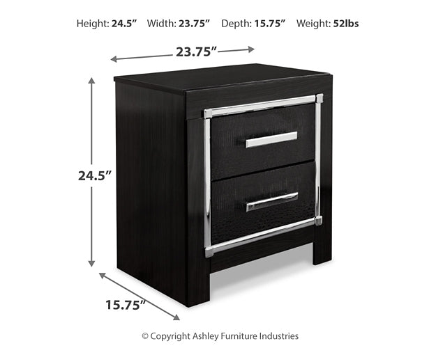 Kaydell King Upholstered Panel Platform Bed with Mirrored Dresser and 2 Nightstands at Walker Mattress and Furniture Locations in Cedar Park and Belton TX.