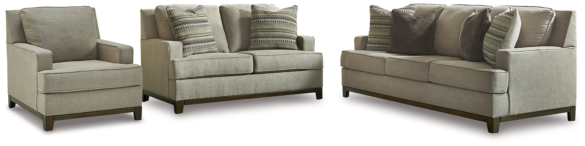 Kaywood Sofa, Loveseat and Chair at Walker Mattress and Furniture Locations in Cedar Park and Belton TX.