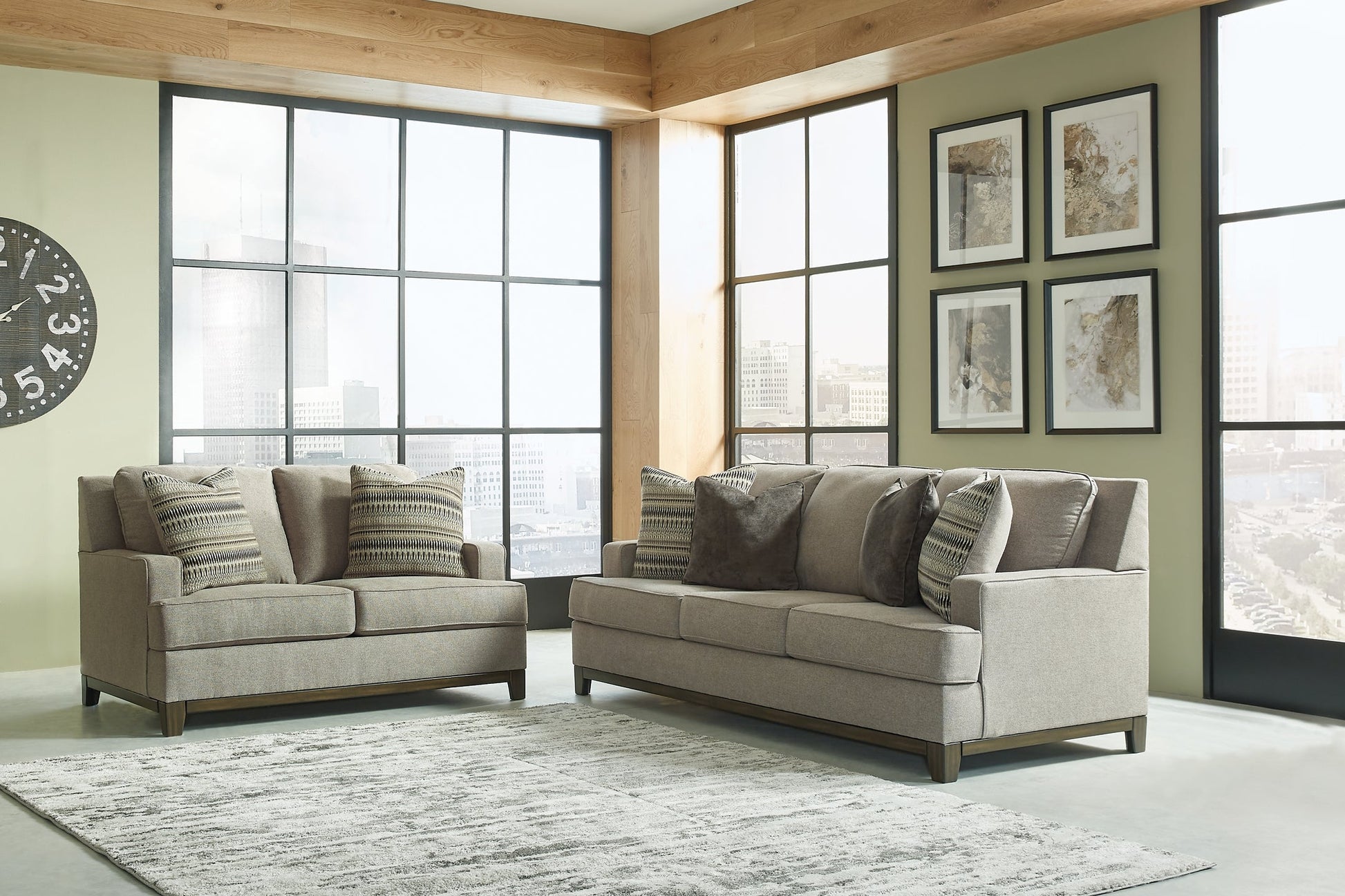 Kaywood Sofa and Loveseat at Walker Mattress and Furniture Locations in Cedar Park and Belton TX.