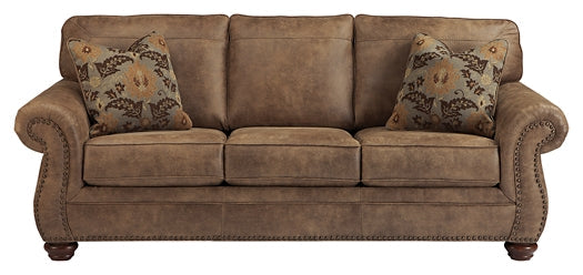 Larkinhurst Sofa, Loveseat and Recliner at Walker Mattress and Furniture Locations in Cedar Park and Belton TX.