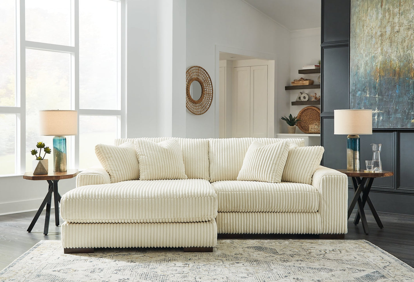 Lindyn 2-Piece Sectional with Ottoman at Walker Mattress and Furniture Locations in Cedar Park and Belton TX.