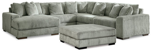 Lindyn 5-Piece Sectional with Ottoman at Walker Mattress and Furniture Locations in Cedar Park and Belton TX.