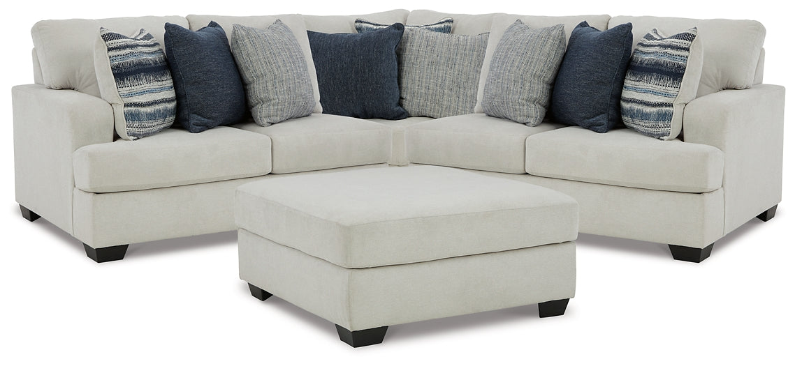 Lowder 3-Piece Sectional with Ottoman at Walker Mattress and Furniture Locations in Cedar Park and Belton TX.