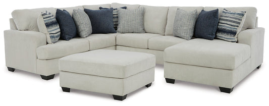 Lowder 4-Piece Sectional with Ottoman at Walker Mattress and Furniture Locations in Cedar Park and Belton TX.