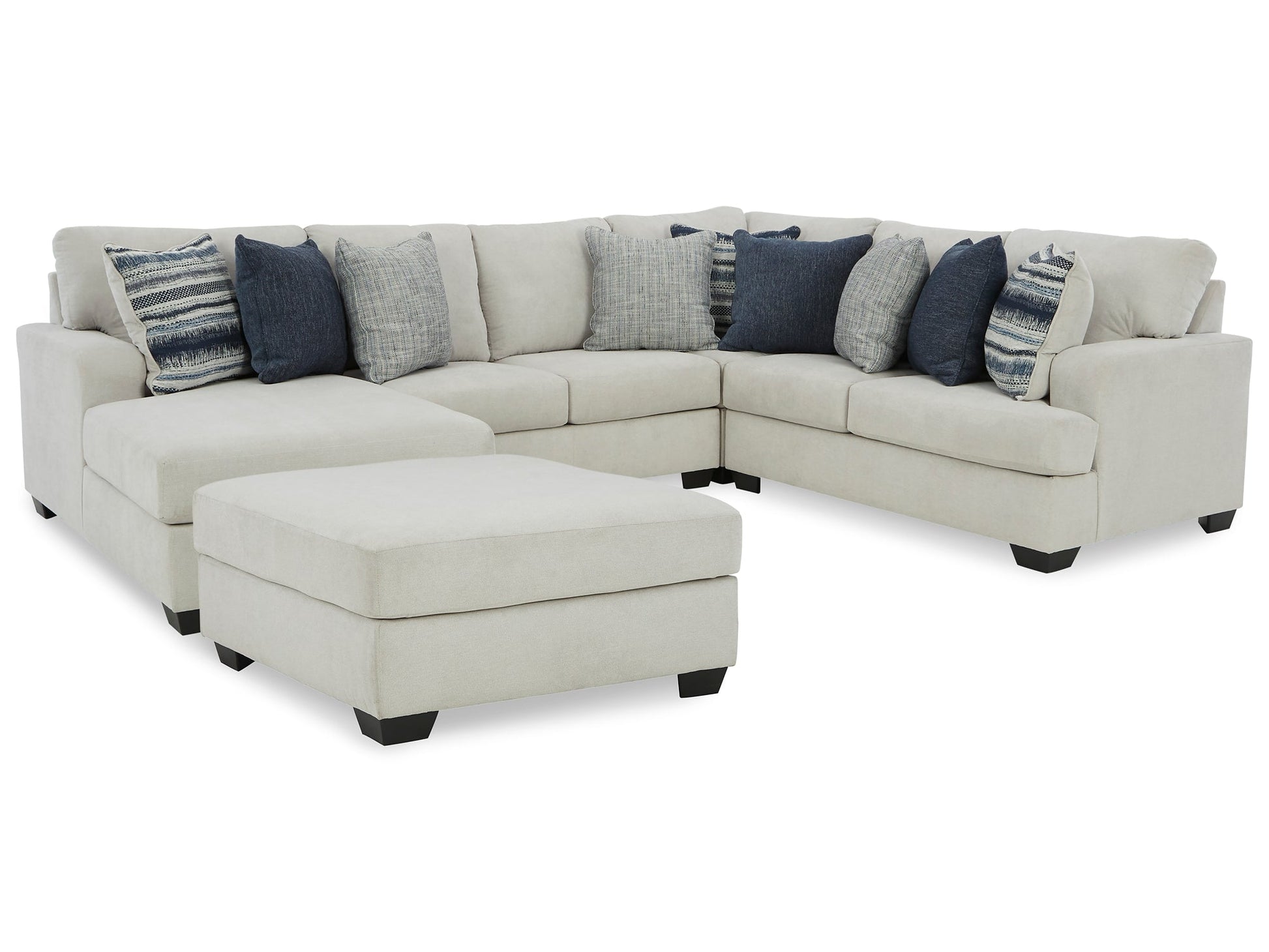 Lowder 4-Piece Sectional with Ottoman at Walker Mattress and Furniture Locations in Cedar Park and Belton TX.