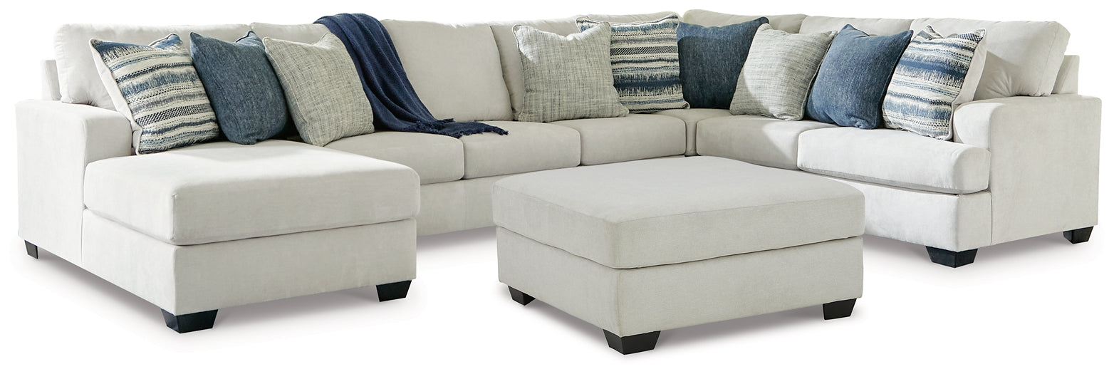 Lowder 4-Piece Sectional with Ottoman at Walker Mattress and Furniture Locations in Cedar Park and Belton TX.