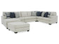 Lowder 5-Piece Sectional with Ottoman at Walker Mattress and Furniture Locations in Cedar Park and Belton TX.