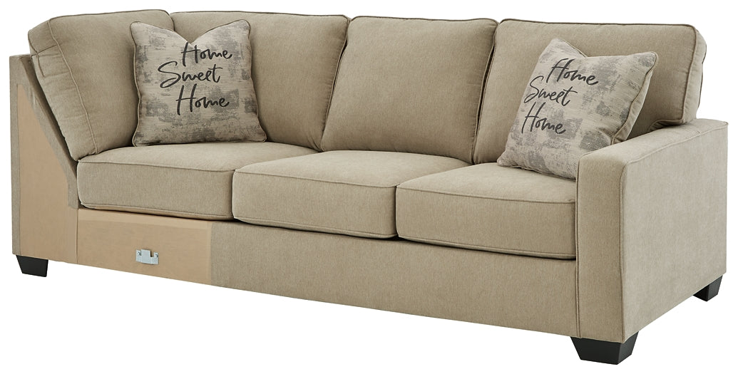 Lucina 2-Piece Sectional with Ottoman at Walker Mattress and Furniture Locations in Cedar Park and Belton TX.