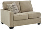 Lucina 2-Piece Sectional with Ottoman at Walker Mattress and Furniture Locations in Cedar Park and Belton TX.