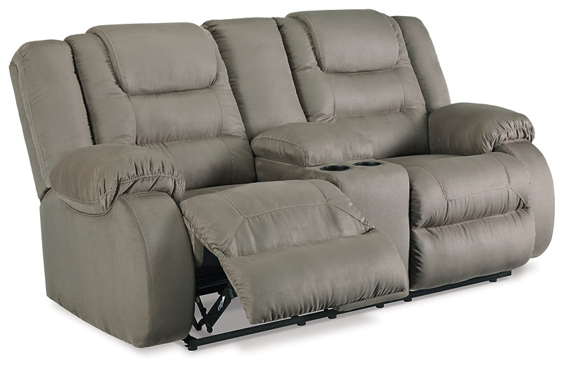 McCade DBL Rec Loveseat w/Console at Walker Mattress and Furniture Locations in Cedar Park and Belton TX.