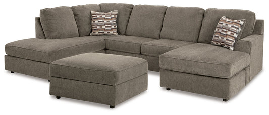 O'Phannon 2-Piece Sectional with Ottoman at Walker Mattress and Furniture Locations in Cedar Park and Belton TX.