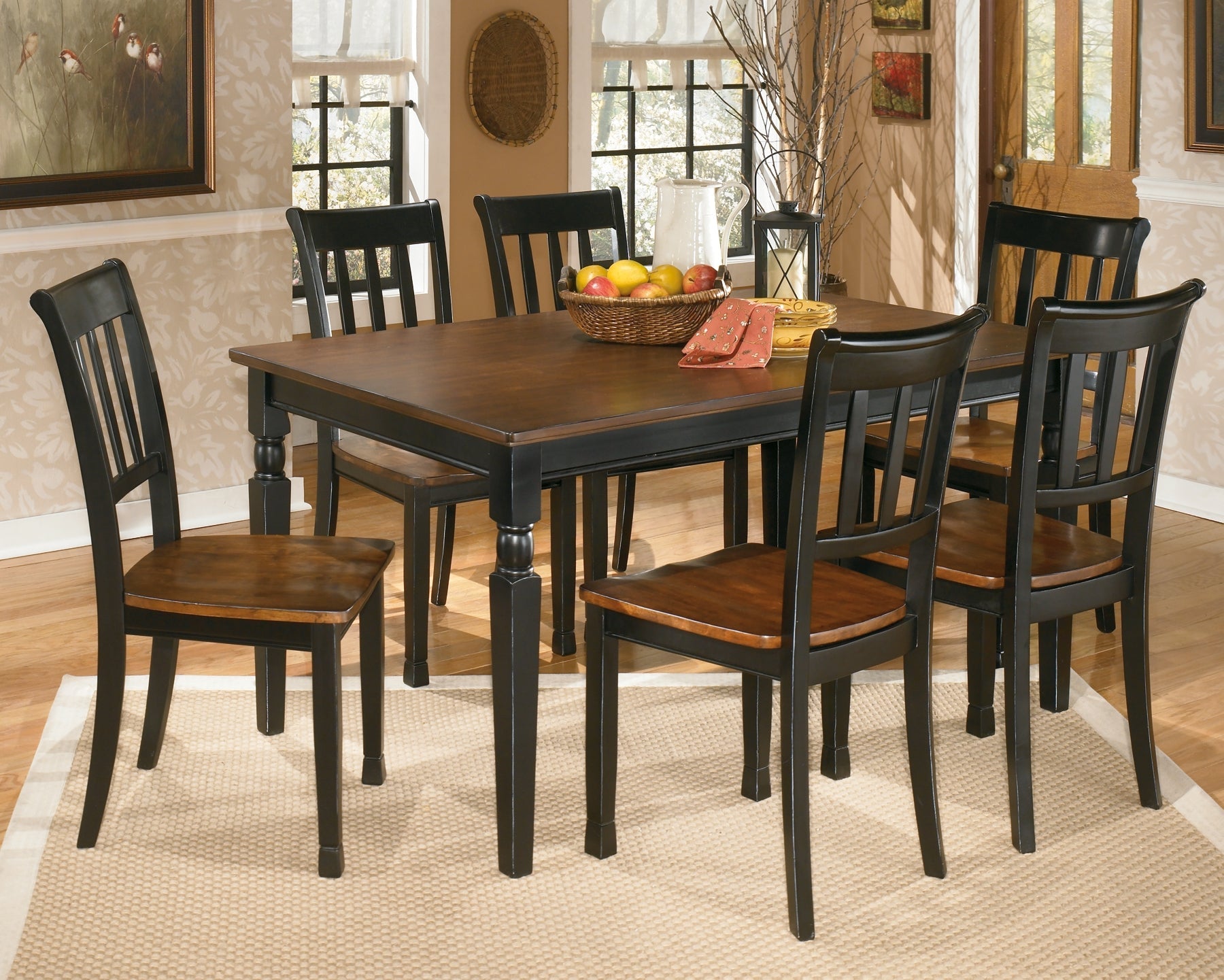 Owingsville Dining Table and 6 Chairs at Walker Mattress and Furniture Locations in Cedar Park and Belton TX.