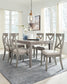 Parellen Dining Table and 6 Chairs at Walker Mattress and Furniture Locations in Cedar Park and Belton TX.