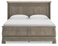 Lexorne California King Sleigh Bed with Mirrored Dresser