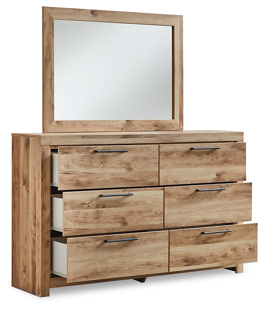 Hyanna Twin Panel Bed with Mirrored Dresser and Chest